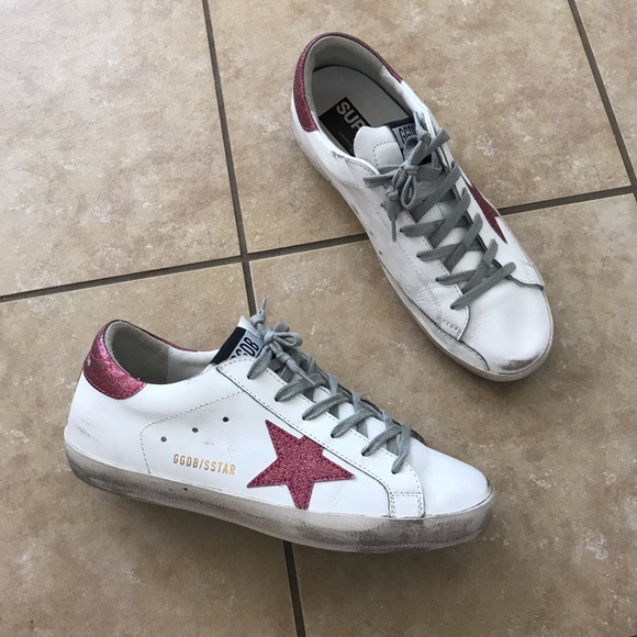 Golden Goose Shoes - Golden Goose superstar sneakers with pink glitter